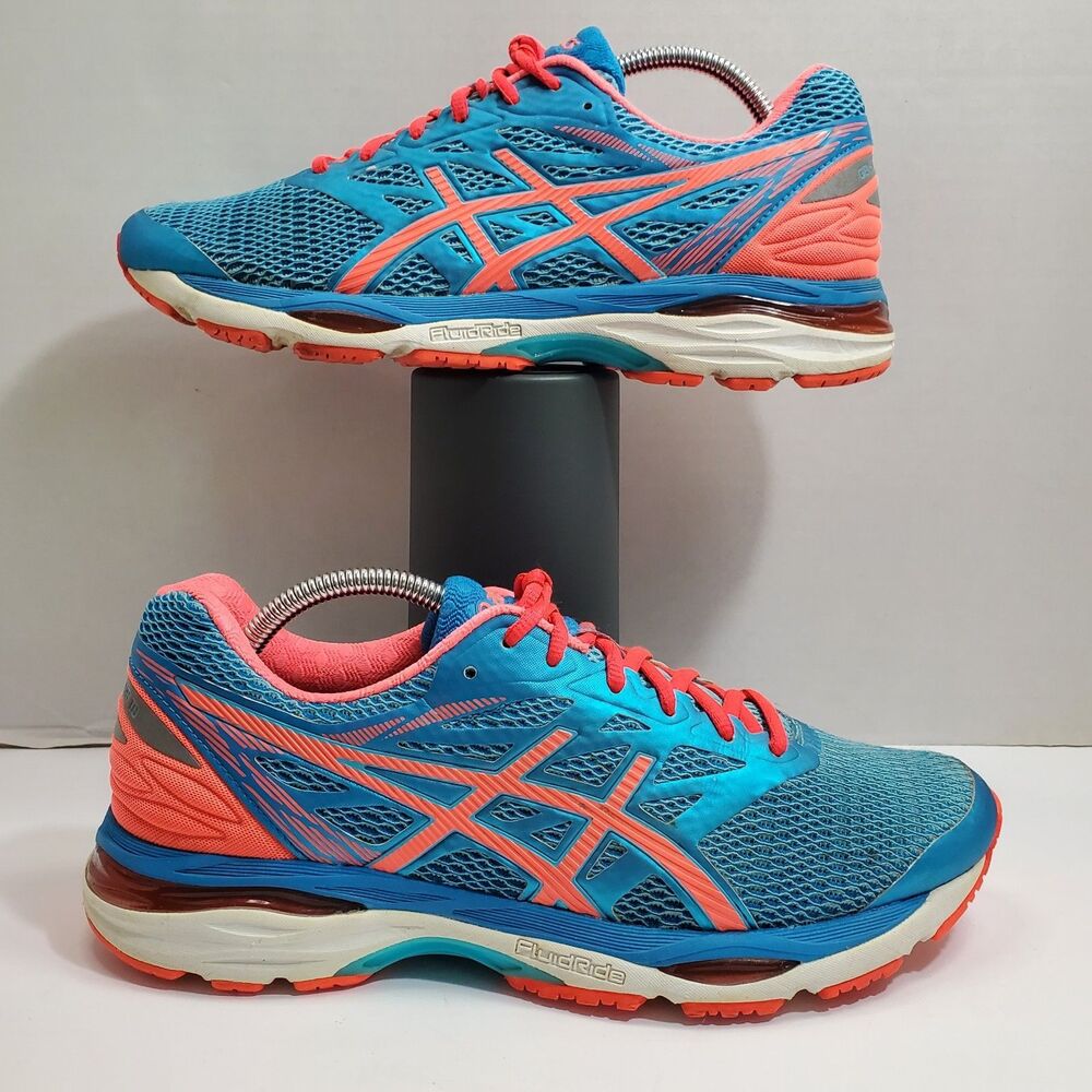 ASICS Gel-Cumulus 18 Women's 11 Blue Pink Teal Running Shoes T6C8N